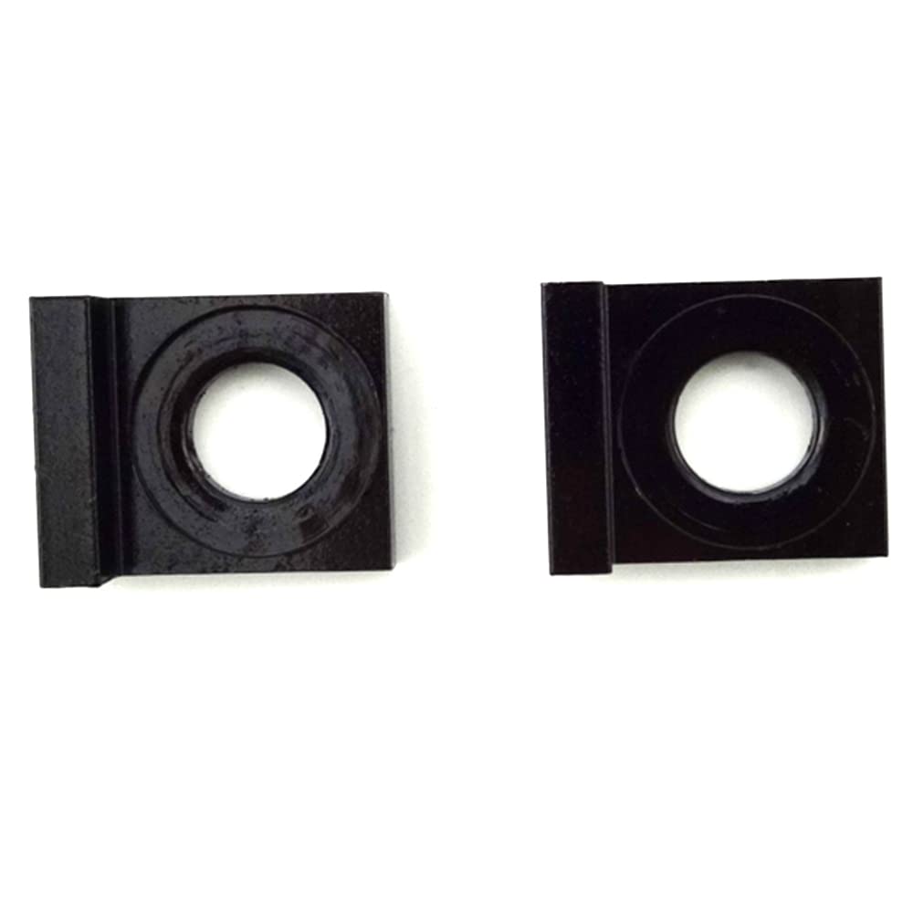 DJ-Motor 15mm Rear Wheel Chain Axle Tensioner Adjuster Blocks for 50cc-160cc Pit Dirt Bikes - Aluminum, Square, Black