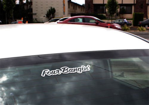 Ijdmtoy Four Bangin! Jdm Cool Dope Sortaflash Style Car Window Bumper Vinyl Decal Stickers
