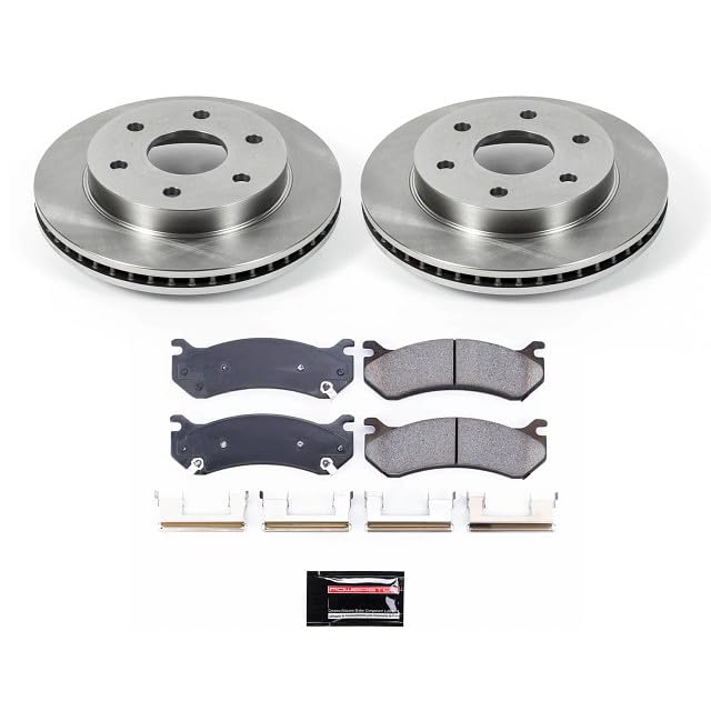 Power Stop Koe2009 Front Replacement Ceramic Brake Pads And Rotors Kit Autospecialty For Cadillac Escalade Chevy Avalance 1500 E