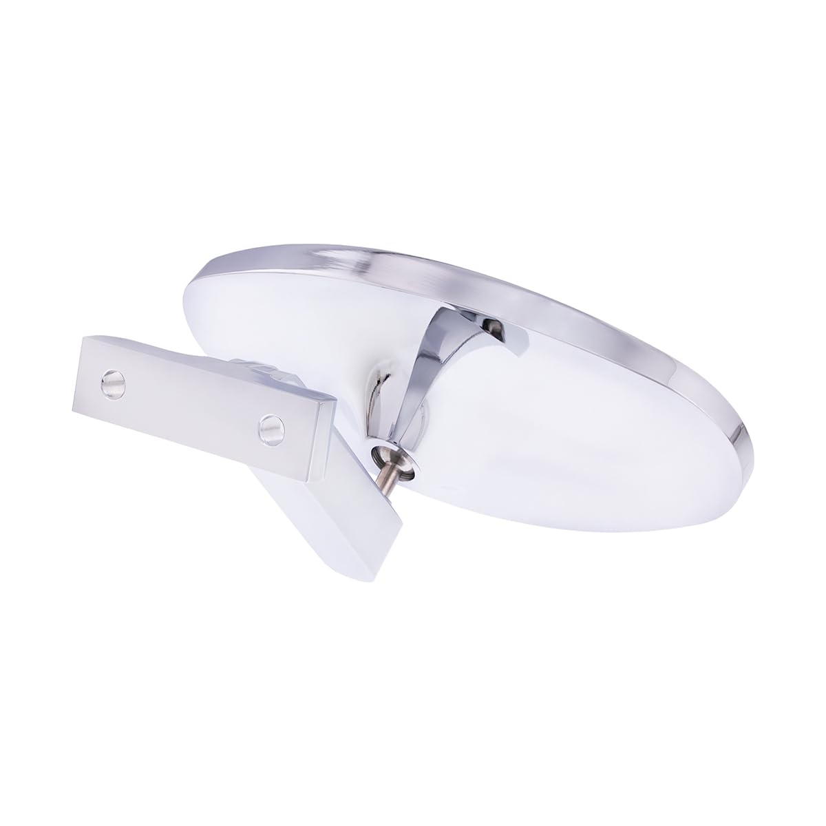 United Pacific Oval Chrome Plated Aluminum Interior Rear View Mirror With Screw-On Mount, 70804