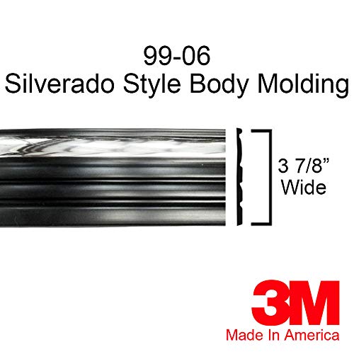 Automotive Authority Black Chrome Side Body Trim Molding - 10 ft Half Roll, Model 9906CBxx for 1999-2006 Chevy Silverado