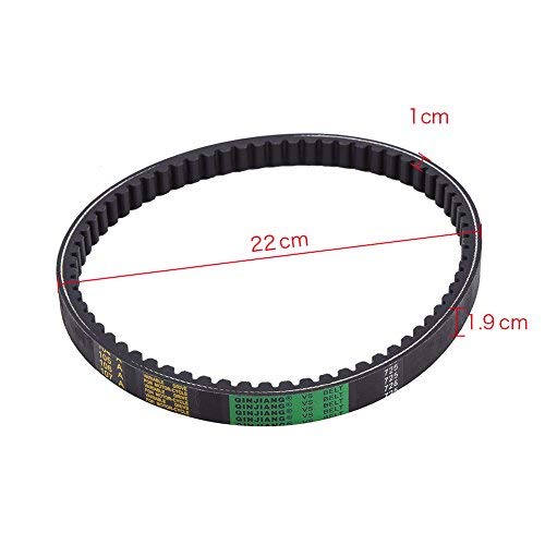 Estink Go Kart Drive Belt Pack of 2, Rubber Clutch Belt Replacement for Hammerhead 80T & TrailMaster Mid XRX, Black
