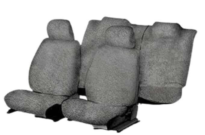 Atist Cotton Car Seat Cover for Maruti Omni (5 Seater) (Grey)