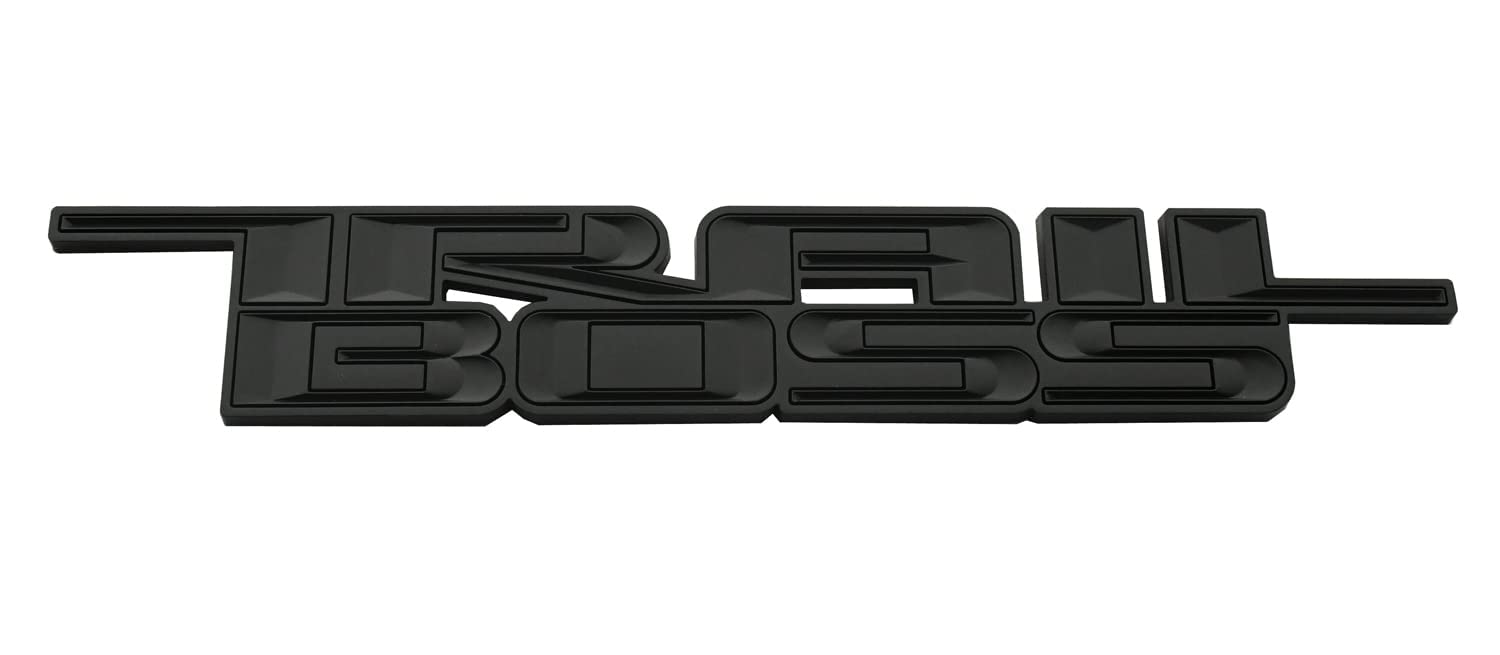 SSDD Trail Boss Emblem 3D Badge Side Decal Sticker Replacement for Chevy Silverado 1500 2500 HD - Matte Black