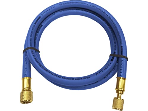 APPION 9802805 3/8" Refrigerant Hose, Vacuum Certified, 6' Length, Blue, Rubber