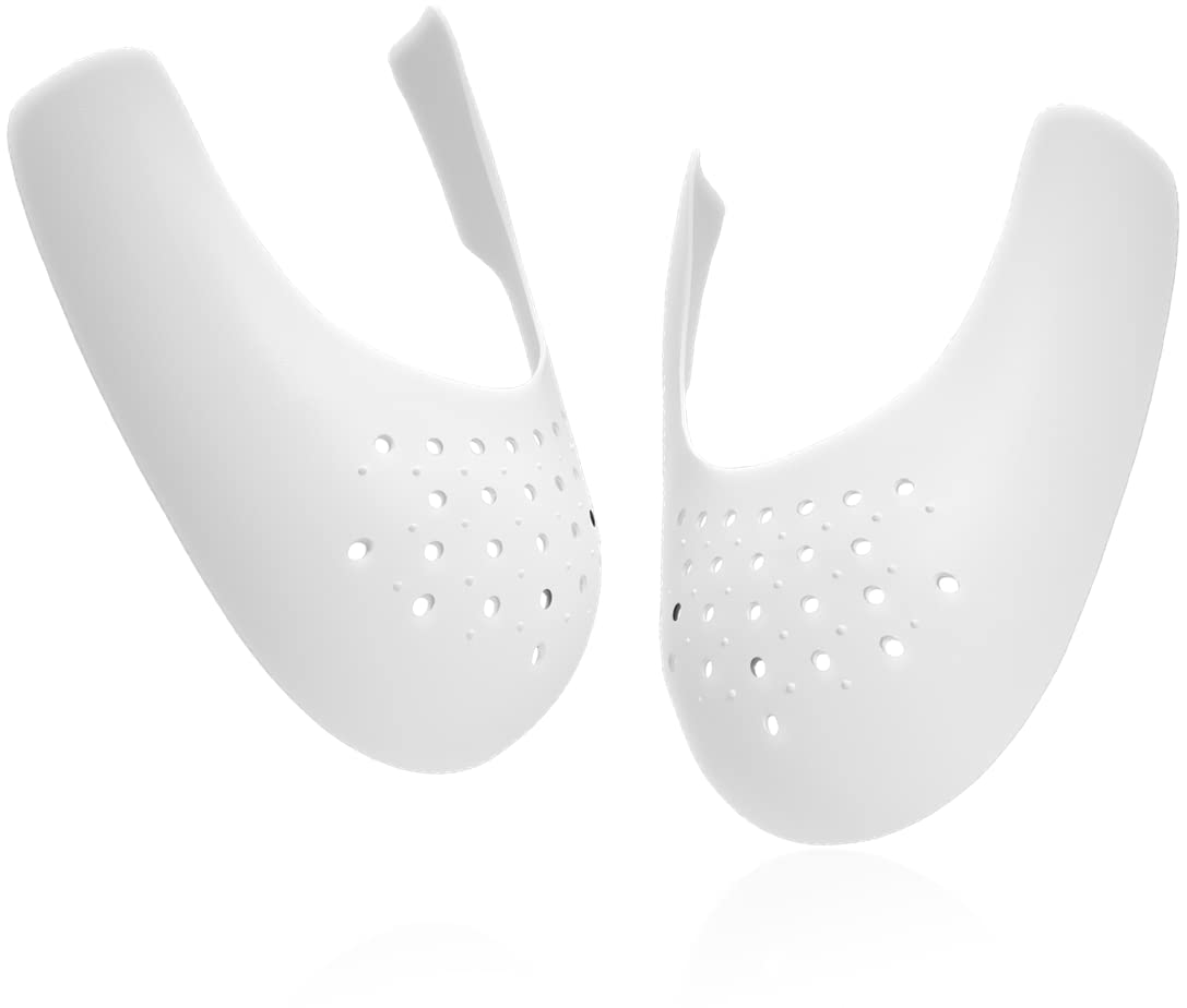 SOL3 Crease Guards™ - Sneaker Crease Protectors for Air Force 1 & Jordans, Large (Men's 8-12), White, 2 Pairs