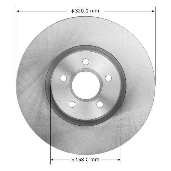 Bendix Premium Prt5962 Front Brake Rotor For Volvo C70 2013-2006, S40 2011-2004, V50 2011-2005