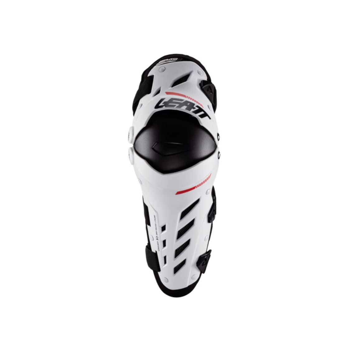 Leatt Brace Adult Dual Axis Off-Road Motorcycle Pivoting Knee And Shin Hard Shell Impact Foam Guard, White, Xxl