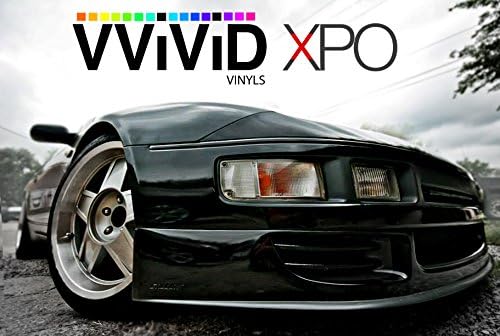 Vvivid Glossy Black Car Vinyl Wrap With Air Release (1/2Ft X 5Ft)