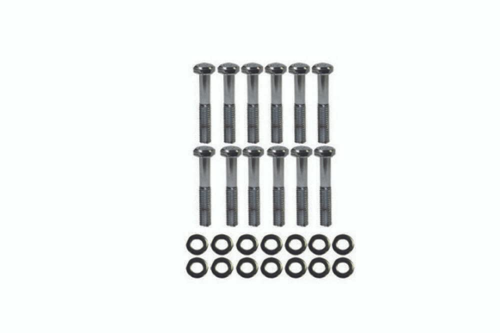 Pirate Mfg Chrome Sb Intake Hex Head 12Pc Bolt Kit Sbf 289-351W