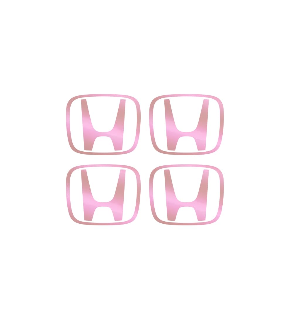 IPG Civic Accord CRV VTEC Si Logo Stickers, 2.25" Inner Cap, Pink Pearl, Vinyl (4 Units)