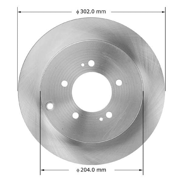 Bendix Premium Prt5934 Rear Brake Rotor For Mitsubishi Lancer 2012-2009, Outlander 2012-2007