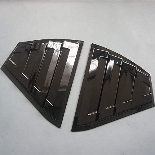 Ziwen 2X Sport Quarter Window Scoops Louvers For Nissan Sentra 2020 2021 2022 2023 2024 (Gloss Black)