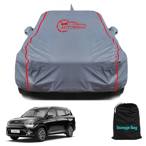 Autobirsa Waterproof Car Body Cover Compatible With Kia Carens With Mirror And Antenna Pocket, Triple Stitched (Heat Resistant U