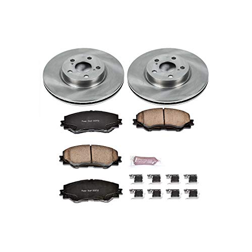 Power Stop KOE4669 Autospecialty Front Replacement Brake Kit -OE Brake Rotors and Ceramic Brake Pads For 2008-2014 Scion xD | 20