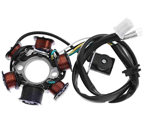 HOOTO Complete Wiring Harness Kit for ATV Quad 50cc-125cc, Black, GY6 Model, Includes Stator Coil, CDI, Relay, Spark Plug