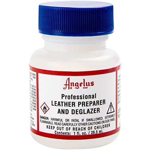 Angelus Leather Preparer Cleaner - 1oz Clear Solution, Model 820-01-000 for Optimal Leather Care