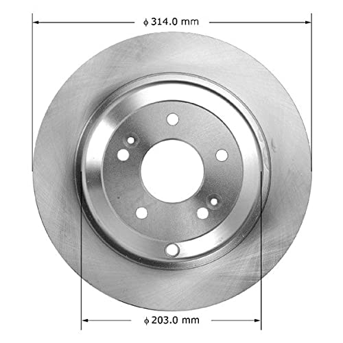 Bendix Premium Prt6018 Rear Brake Rotor For Hyundai Genesis Coupe 2016-2010