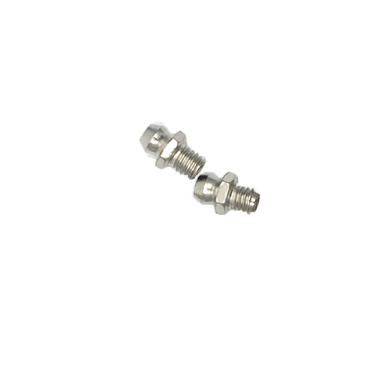 Comok Hydraulic Grease Fitting Kit, 20Pcs M8 Male Thread Straight Zerk Grease Nipple Accessories, Silver Tone