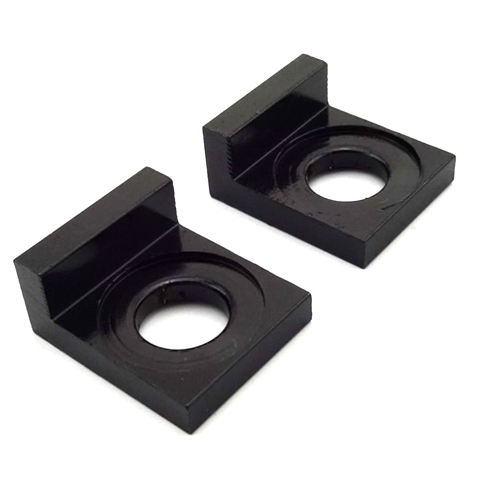DJ-Motor 15mm Rear Wheel Chain Axle Tensioner Adjuster Blocks for 50cc-160cc Pit Dirt Bikes - Aluminum, Square, Black