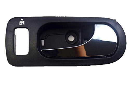 Pt Auto Warehouse Gm-2312Ma-Fr - Inside Interior Inner Door Handle, Black (Ebony) Housing With Chrome Lever - Passenger Side Fro