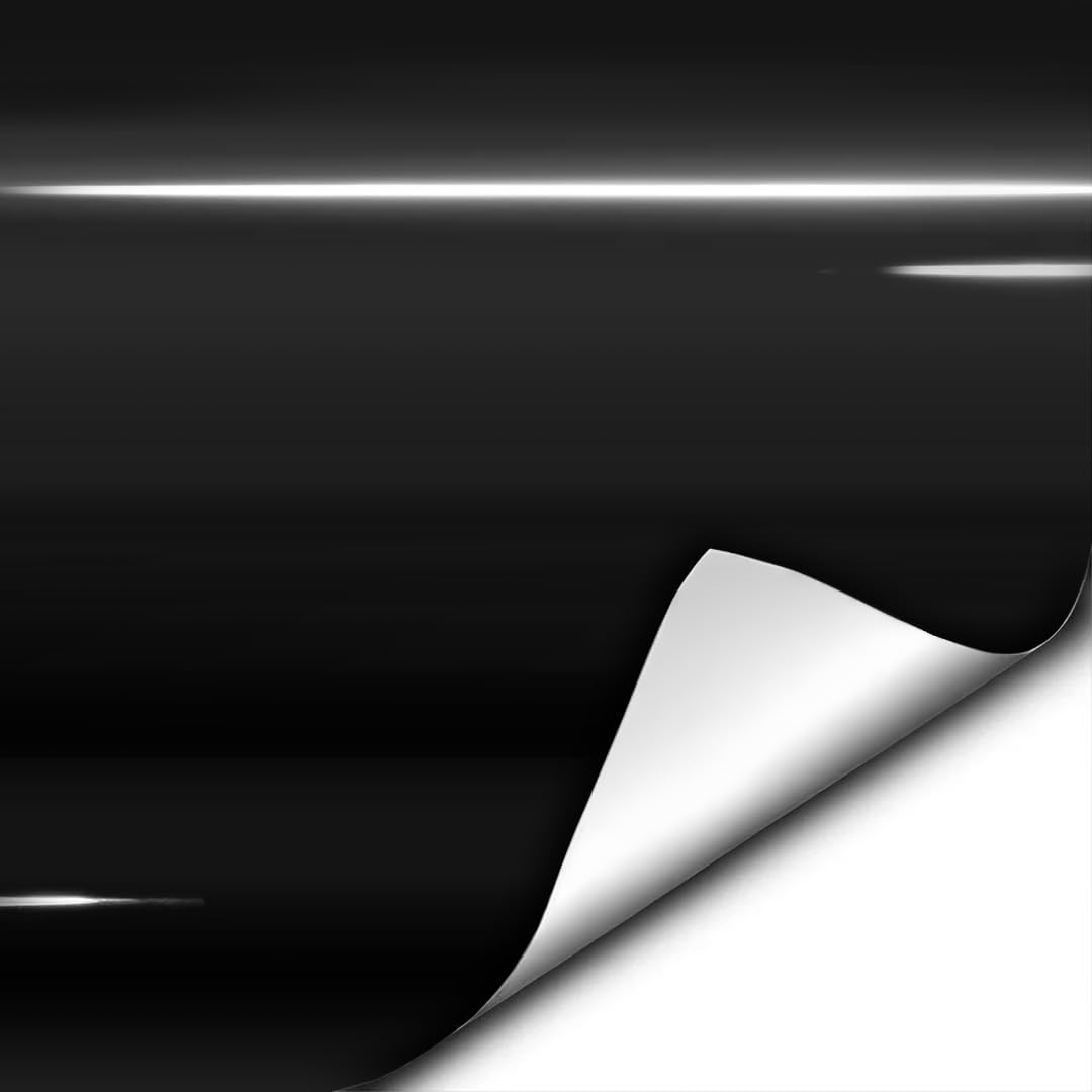 Black Gloss 5Ft X 20Ft 100Sq Ft Cast Vinyl Decal Bubble-Free Car Wrap Interior