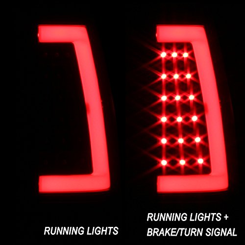 Akkon - For 99-06 Gmc Sierra / 99-02 Chevy Silverado Pick Up Truck Black Smoked Lens Led Tube Tail Brake Lights Lamp