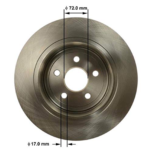 Bendix Premium Prt6173 Rear Brake Rotor For Dodge Durango 2022-2018, Jeep Grand Cherokee 2021-2012