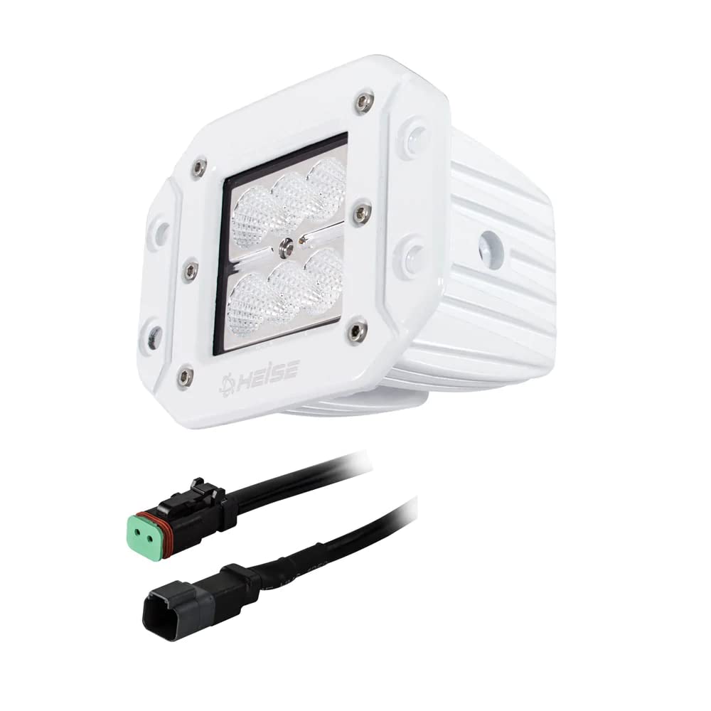 Heise - 3 Inch Marine Cube Light - Flush Mount - 6 LED (HE-MFMCL3)