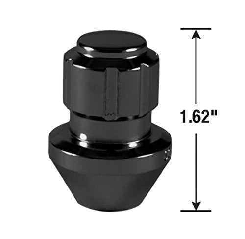 Gorilla Automotive 96641BDX Wheel Lock Set, Black, 14mm x 1.50 Thread Size, 4-Pack, Chrome Steel