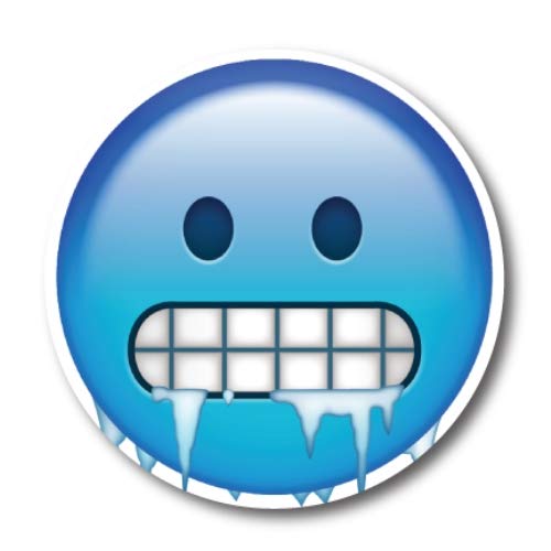 Magnet Me Up Cold Emoticon Magnet Decal, 5 Inch Round, Cute Self-Expression Decorative Magnet For Car, Truck, Suv, Or Any Other
