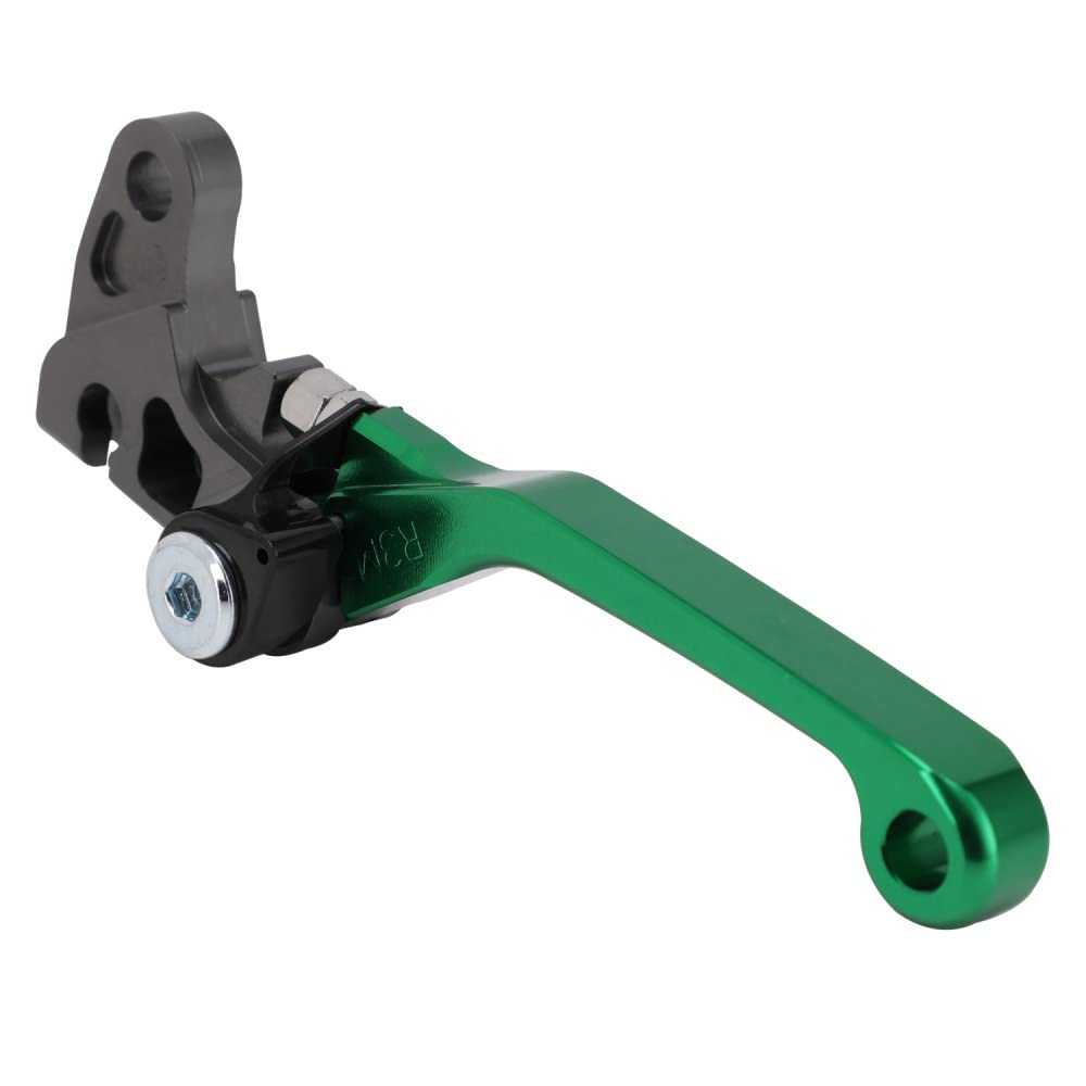 JFG RACING CNC Motorcycle Brake Clutch Lever for KLX110 KLX110L 2010-2023, Aluminum, Green