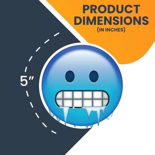 Magnet Me Up Cold Emoticon Magnet Decal, 5 Inch Round, Cute Self-Expression Decorative Magnet For Car, Truck, Suv, Or Any Other