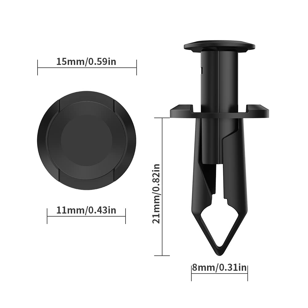Alpha Rider 100Pcs 8Mm Fender Atv Push Retainer Clips Fastener For Honda Suzuki Kawasaki Polaris Sportsman Rangers Rzr Replace 7