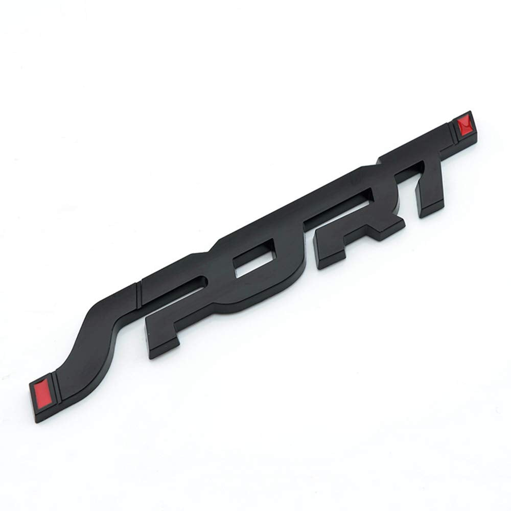 Huapx 2Pack Metal Car Sport Sticker,3D Premium Car Side Fender Rear Trunk Emblem Logo Badge Decals Compatible For Ford/Jeep/Bmw/