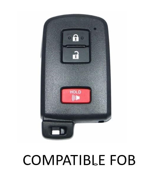 Ajt Design Replacement Key Fob Case For Toyota Tacoma, Tundra, 4Runner V1 - Custom Made In Usa (Color: Red)
