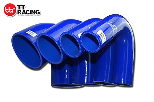 TT Racing 4-Ply Silicone Turbo Hose Pipe 135° Elbow Connector 76mm 3" Black