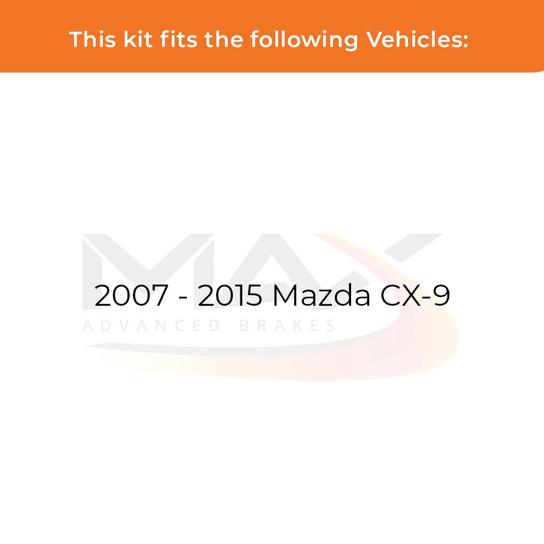 Max Advanced Brakes Front Brake Kit Compatible With 2007 2008 2009 2010 2011 2012 2013 2014 2015 Mazda Cx-9 Replacement Premium