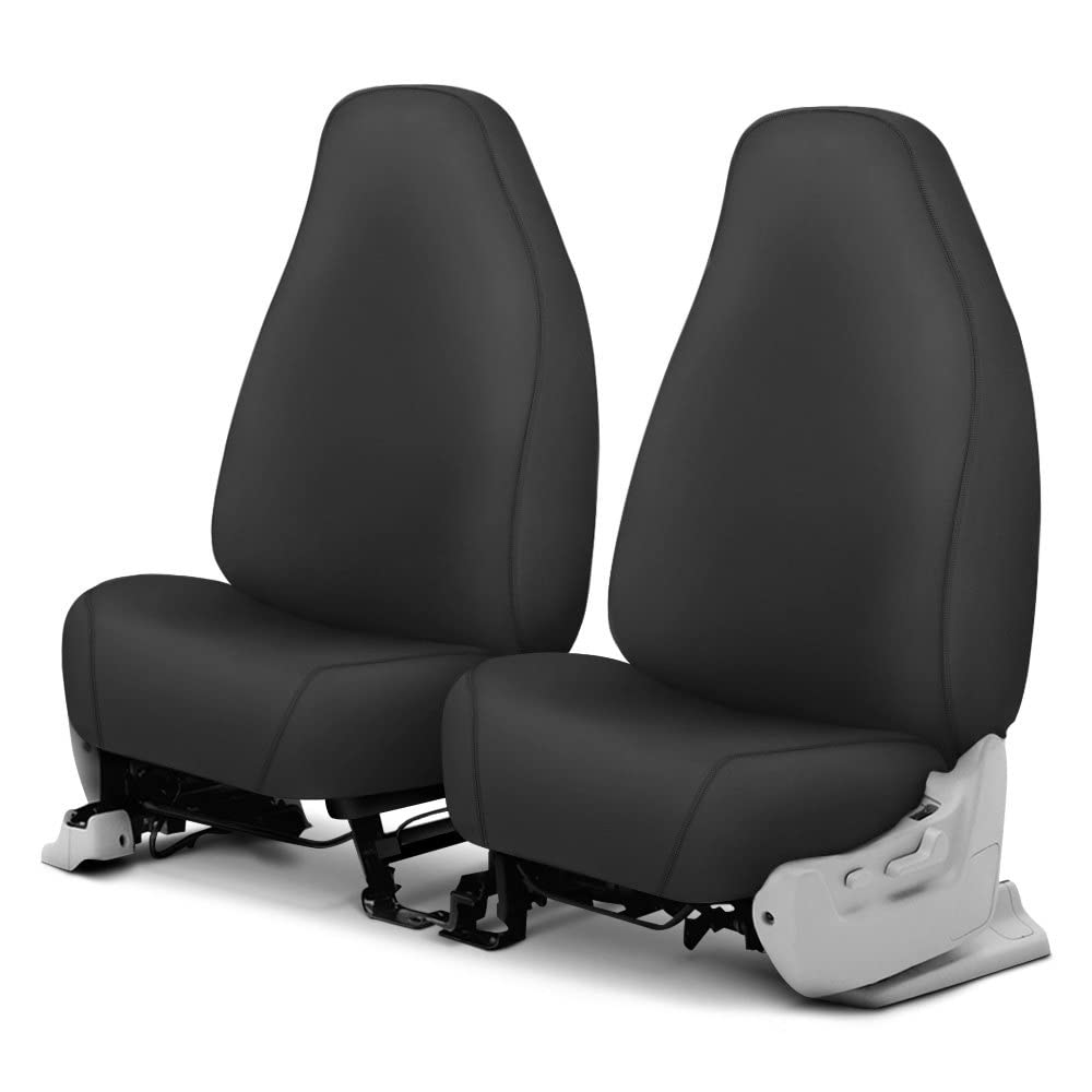 Covercraft Ss2422Pcch Seatsaver Front Row Custom Fit Seat Cover For Select Ford E-Series Van Models - Polycotton (Charcoal)