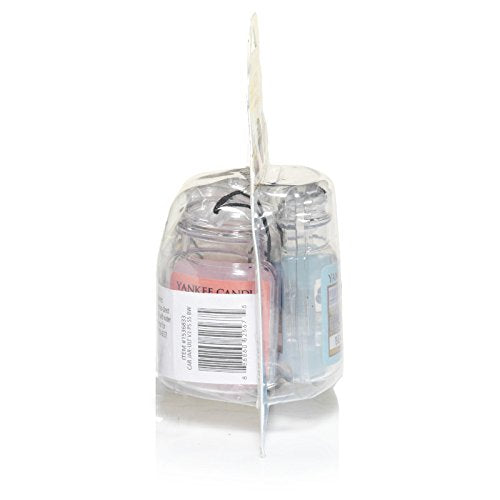 Yankee Candle Car Air Fresheners, Hanging Car Jar Ultimate 3-Pack, Neutralizes Odors Up To 30 Days, Includes: 1 Beach Walk, 1 Pi
