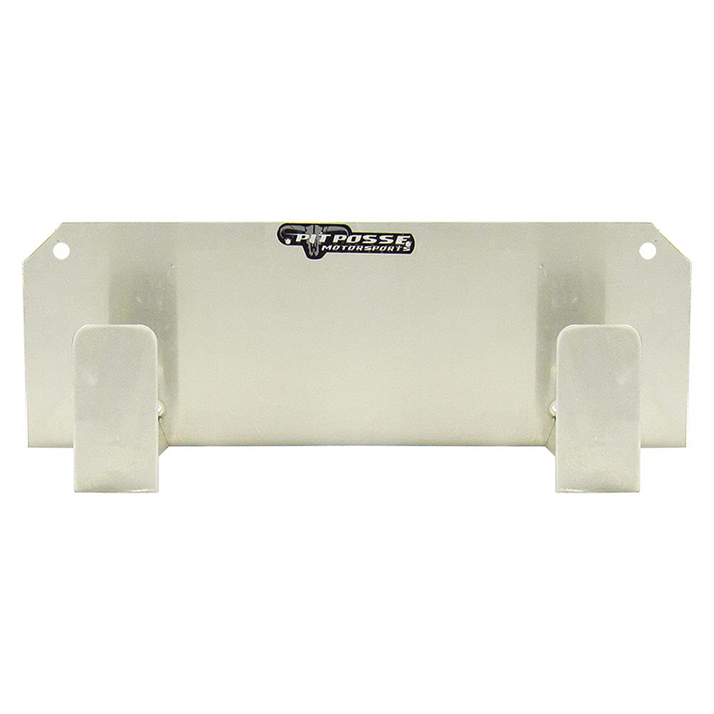 Pit Posse Helmet Rack PP125 - Silver Aluminum Dual Holder for Motorcycle, ATV, Snowmobile - Enclosed Garage Organizer