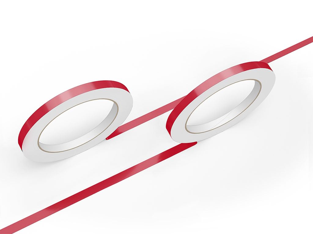 Rvinyl 3M 50 Vinyl Pinstriping Tape - Dark Red, 1/2in x 150ft, UV Resistant, Gloss Finish Auto Decal Striping Sticker
