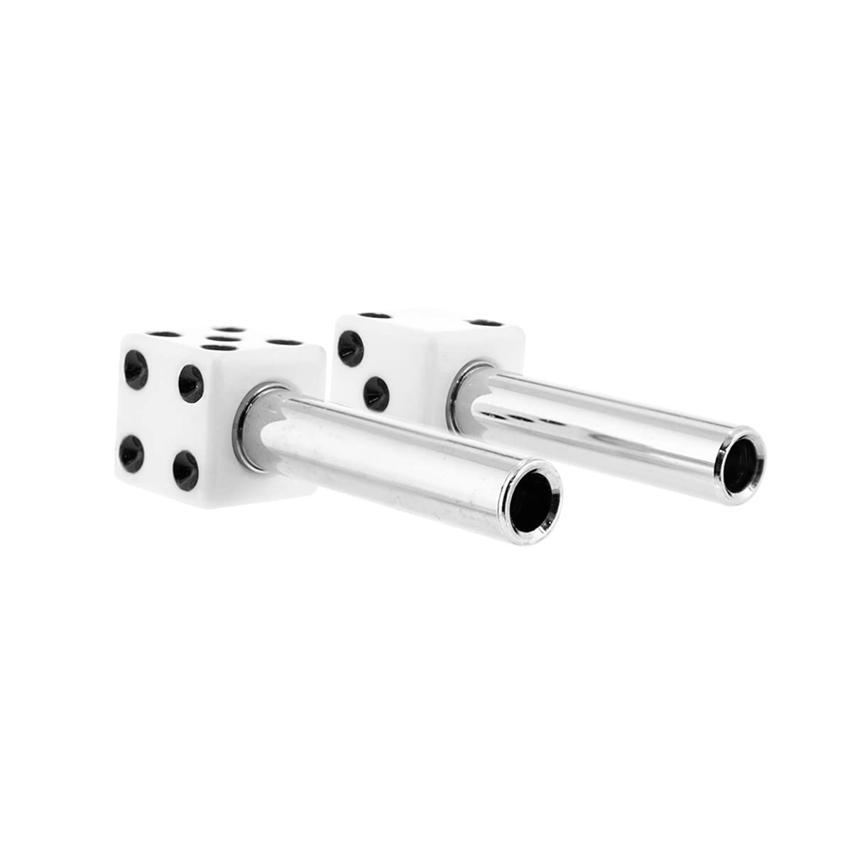 United Pacific 70041 High Impact Plastic Construction Dice Door Lock Knobs For Classic & Vintage Cars/Trucks, 10-32 Thread - Whi