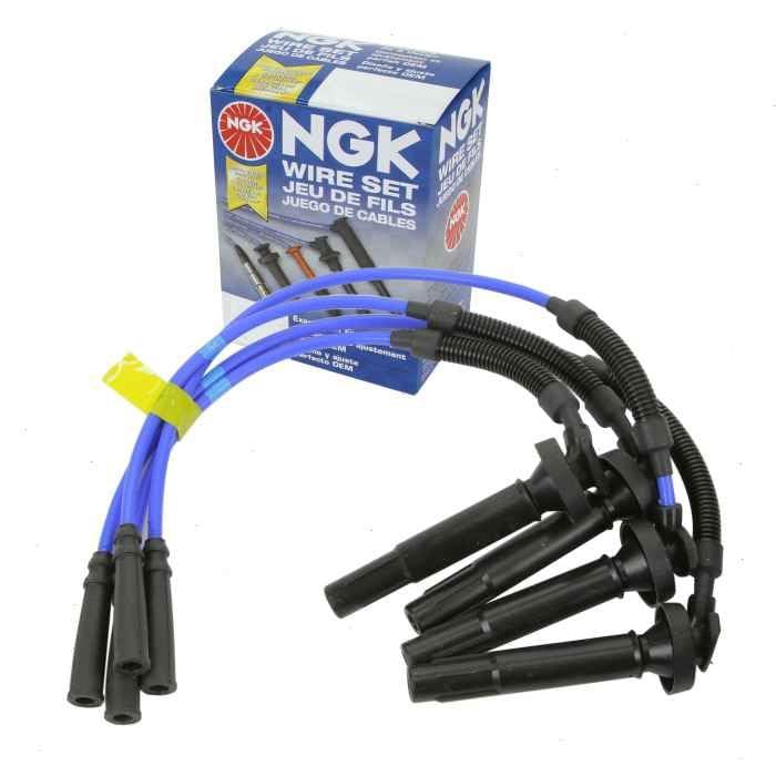 NGK Spark Plug Wire Set compatible with Subaru Forester 2.5L H4 1999-2004