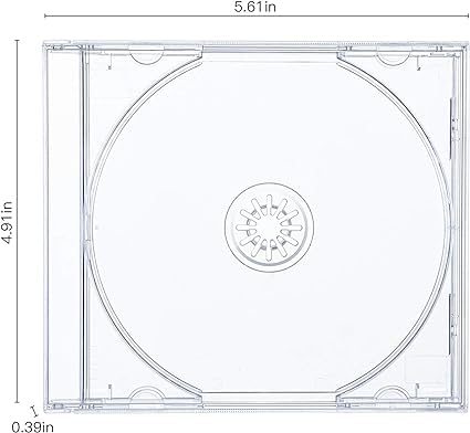 Maxtek 10.4 Mm Standard Single Clear Cd Jewel Case With Assembled Clear Tray, 25 Pack