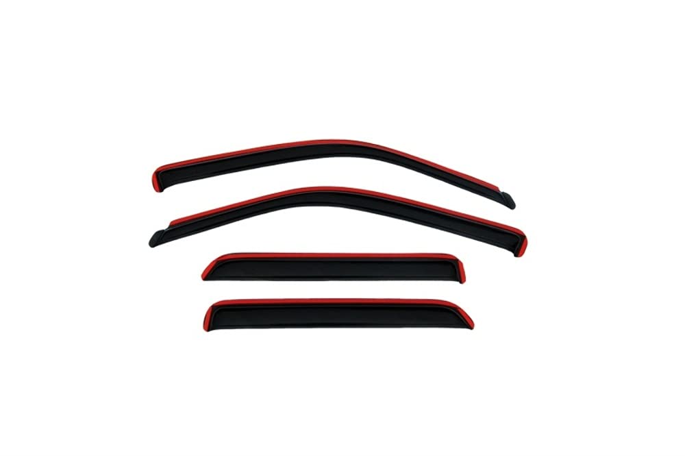 Auto Ventshade [AVS] In-Channel Ventvisor / Rain Guards | Fits 2005 - 2020 Nissan Frontier, 2005 - 2022 Nissan Navara Crew Cab- 