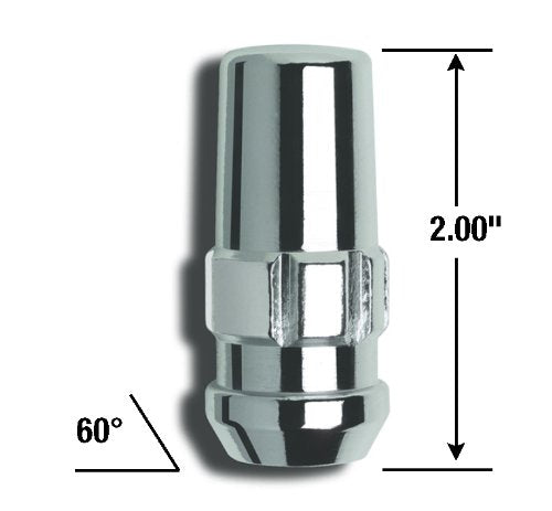 Gorilla Automotive 76641N Duplex Acorn Wheel Locks (14Mm X 1.50 Thread Size) - Pack Of 4,Chrome