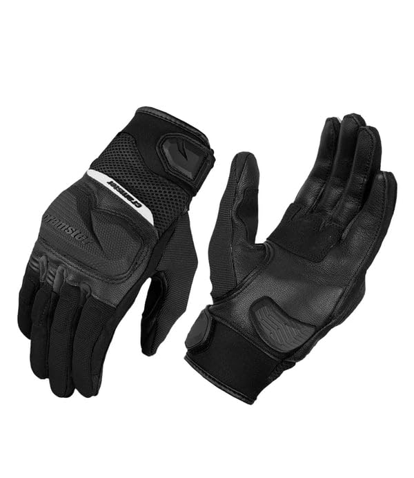 Cramster Breezer Sp Gloves  Motorcycle Riding Leather Gloves | Impact Protection | Abrasion Resistance | Carpus Bone Protector 