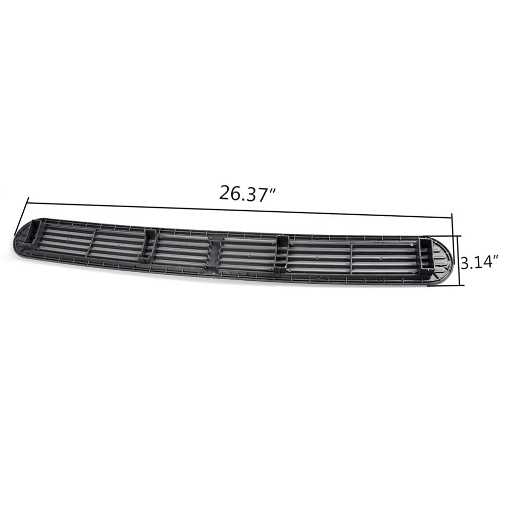 Pit66 Gray Graphite Dash Defrost Vent Cover Grille Panel Compatible With 1998-2005 Chevy S10 Replacement For Gmc Oldsmobile Suv