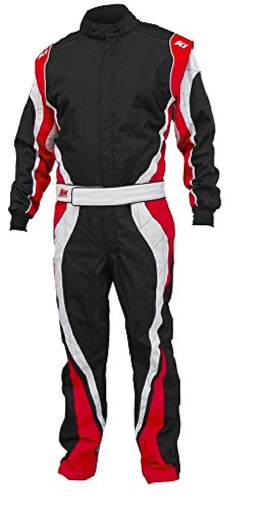 K1 Race Gear Speed 1 CIK/FIA Level 2 Approved Kart Racing Suit (Red/White/Black, X-Large) -Like New